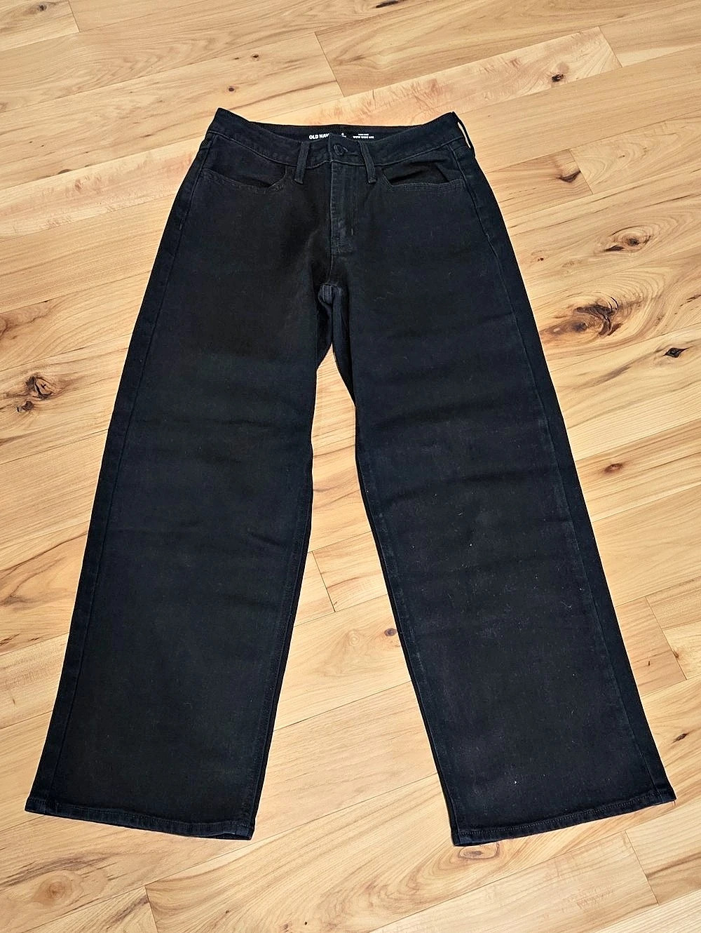 Old Navy High-Waisted Wow Wide-Leg Jeans Black 4P